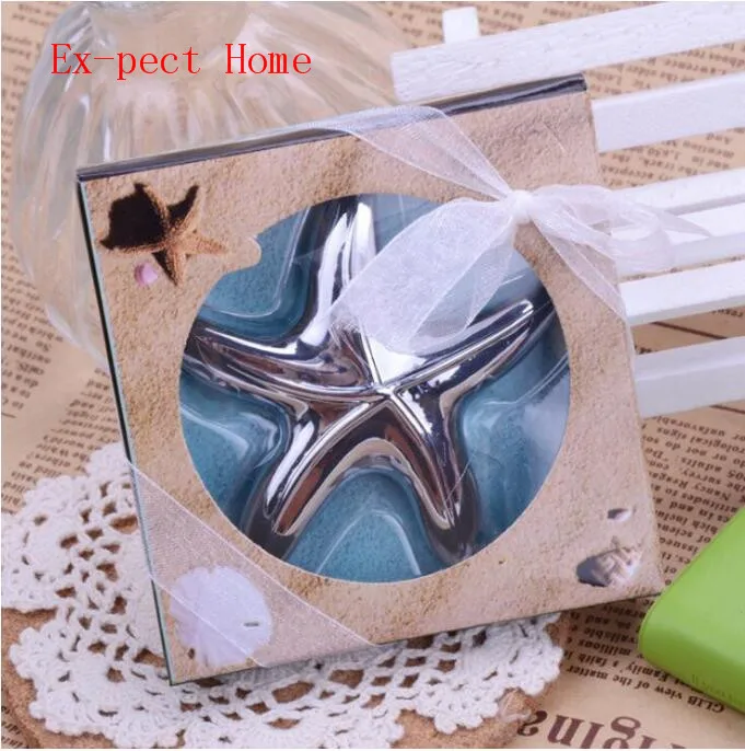 Wholesale 100pcs Bridal Shower Beach Theme Starfish Design Beer Bottle Opener Wedding Favors