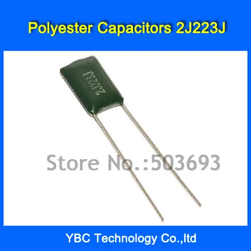 

Free Shipping 500pcs/lot Polyester Film Capacitor 2J223J 630V 0.022UF 22NF