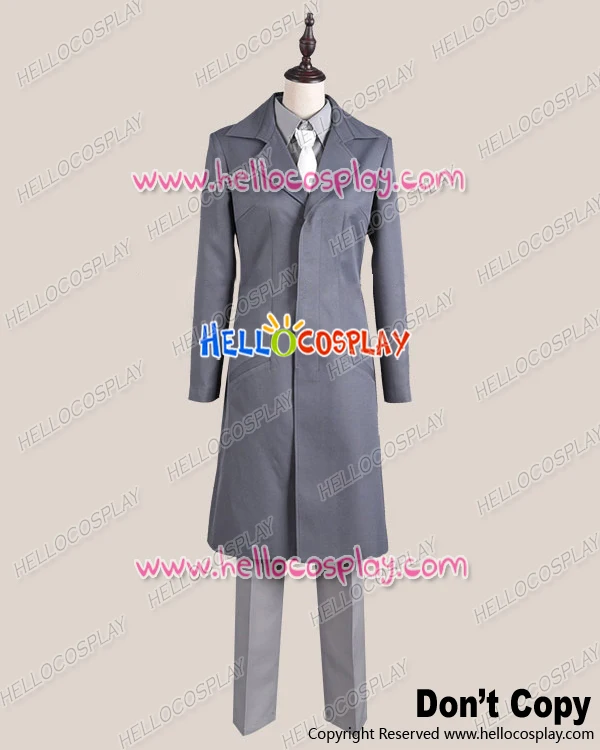 

Japanese Anime Outfit Kamisama Kiss Cosplay Shinjiro Kurama Gray Trench Coat Costume H008