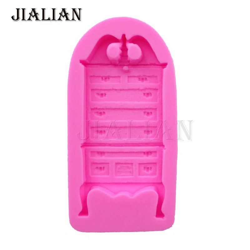 DIY Wardrobe Chest Drawers Fondant Silicone Mold Chocolate Fondant Cake Baking Tools used to easily create poured sugar T-0878