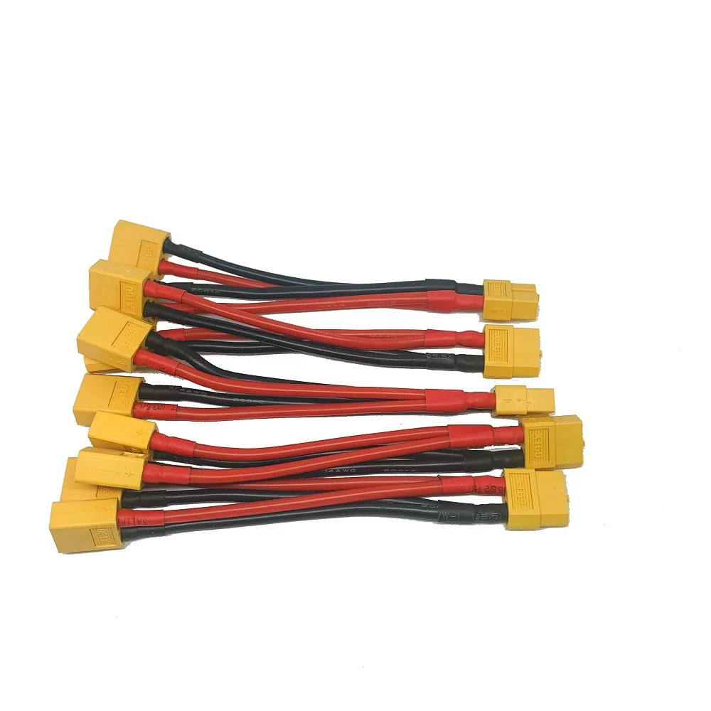 5/10pcs Xt60 Parallel Battery Connector Cable Dual Extension Y Splitter Silicone Wire