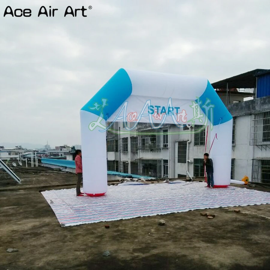 Cor fresca 6x4m esportes atléticos infláveis correndo início acabamento linha arco cerimória torre portão de evento feito por ace air art