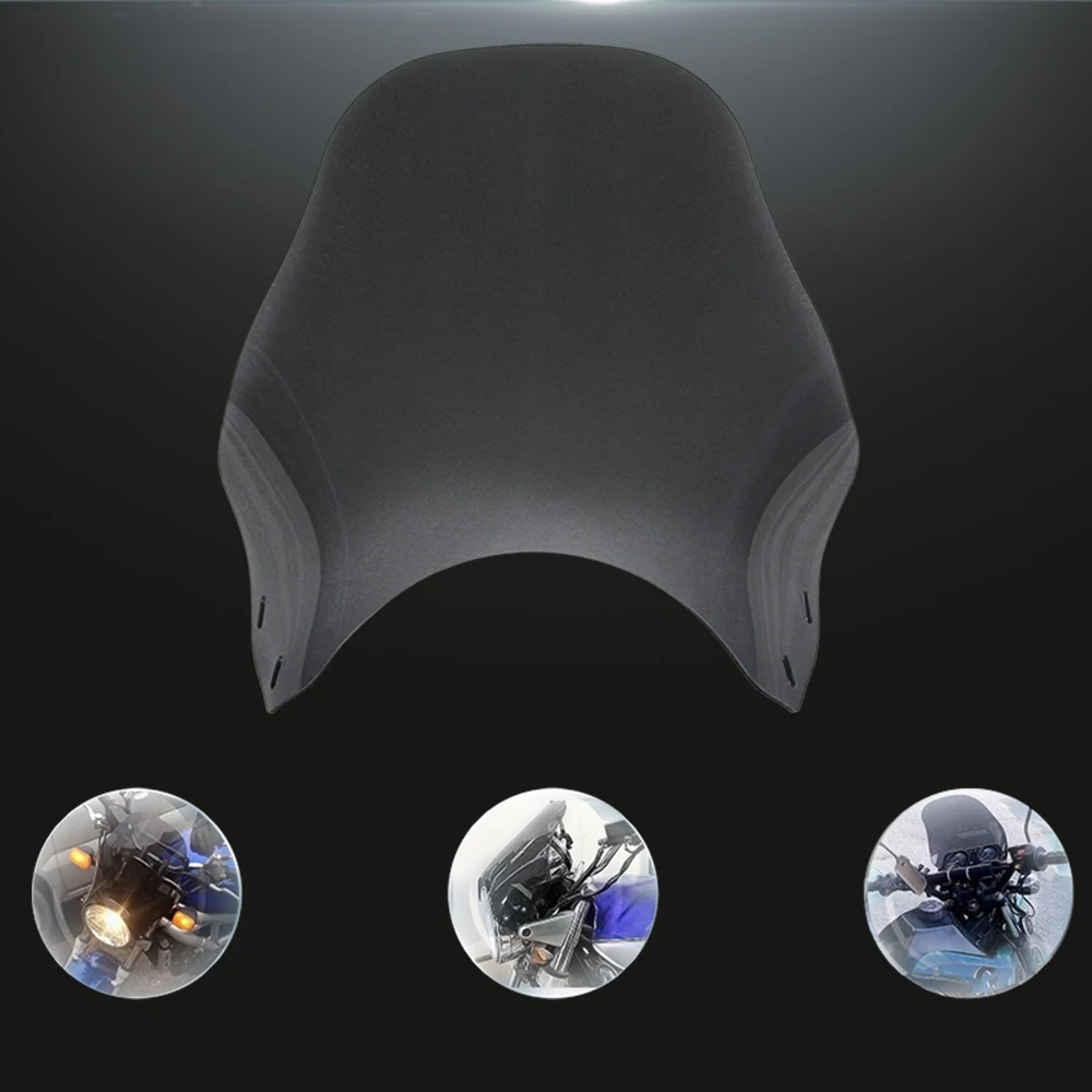 Motorcycle Windshield Round Headlight Street Bikes Windscreen Screen Glass For Honda cb400 cb750 Kawasaki Yamaha Suzuki sv650