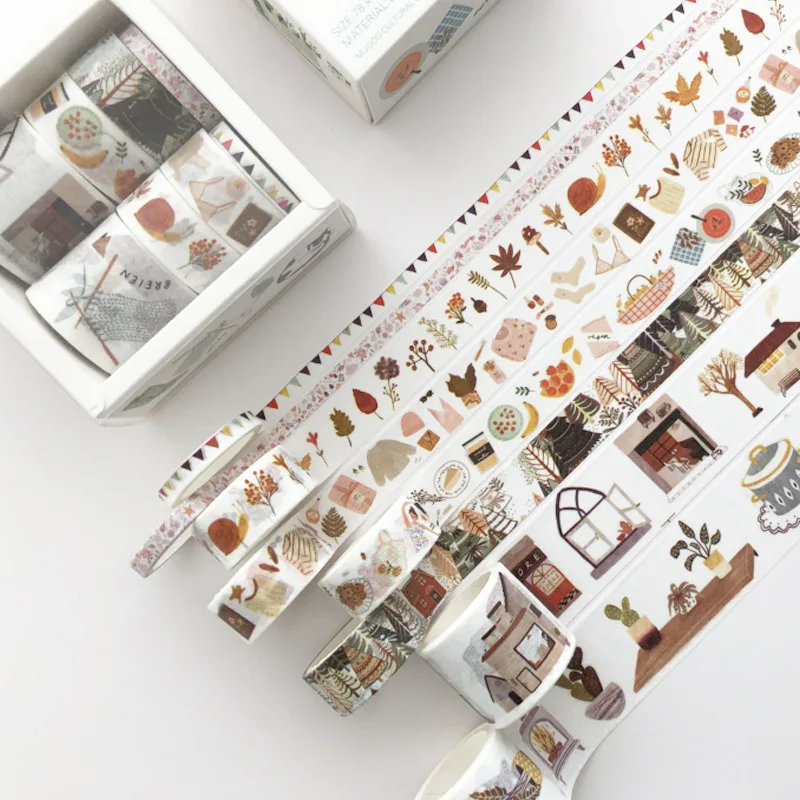 8 Stks/pak Dagelijks Meisje Lifel Washi Tape Set Plakband Diy Scrapbooking Sticker Label Masking