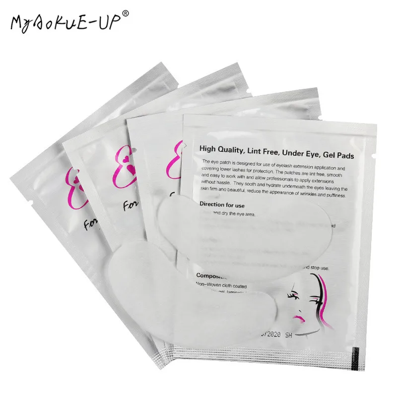 200pairs Eyelashes Patches Under Gel Eye Pads For Eyelash Extension Grafted Eye Lash Makeup Tools