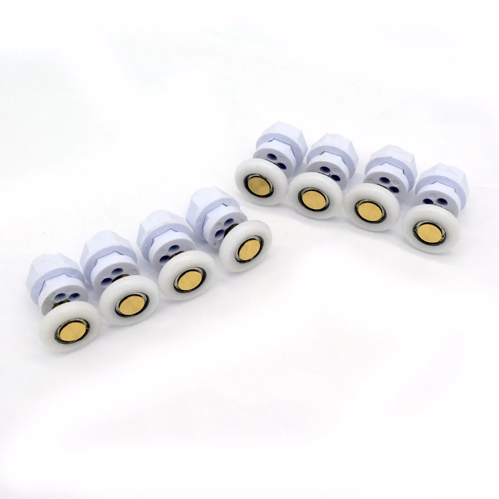 8pcs Door Rollers Home Bottom Top Shower Door Rollers/Runners/Wheels Replacement Single Wheel for Shower Enclosures Cabins