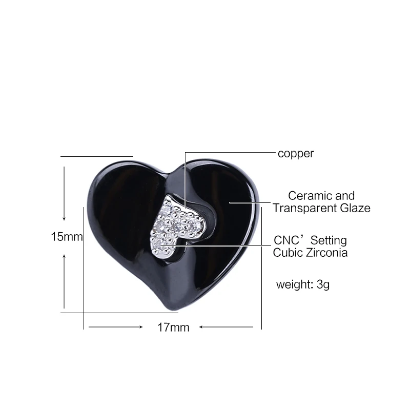 Heart Silver Color Stud Earring Female Fashion Accessories Sweet Heart Crystal Brief Elegant Stud Earrings For Women Jewelry