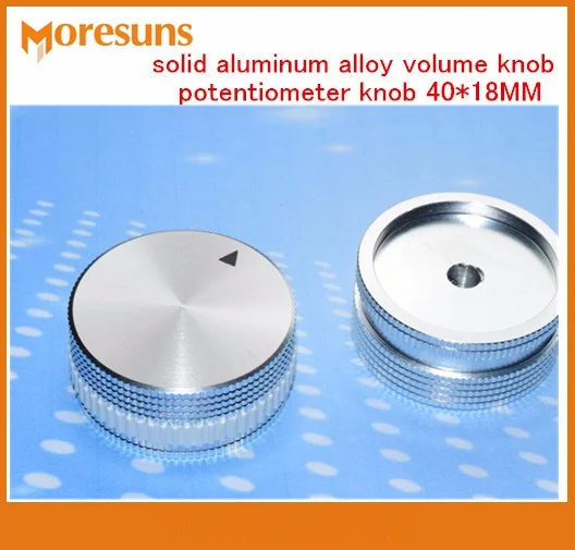 

Fast Free Ship 5pcs knob solid aluminum alloy volume knob potentiometer knob 40*18MM screw fastening type knob