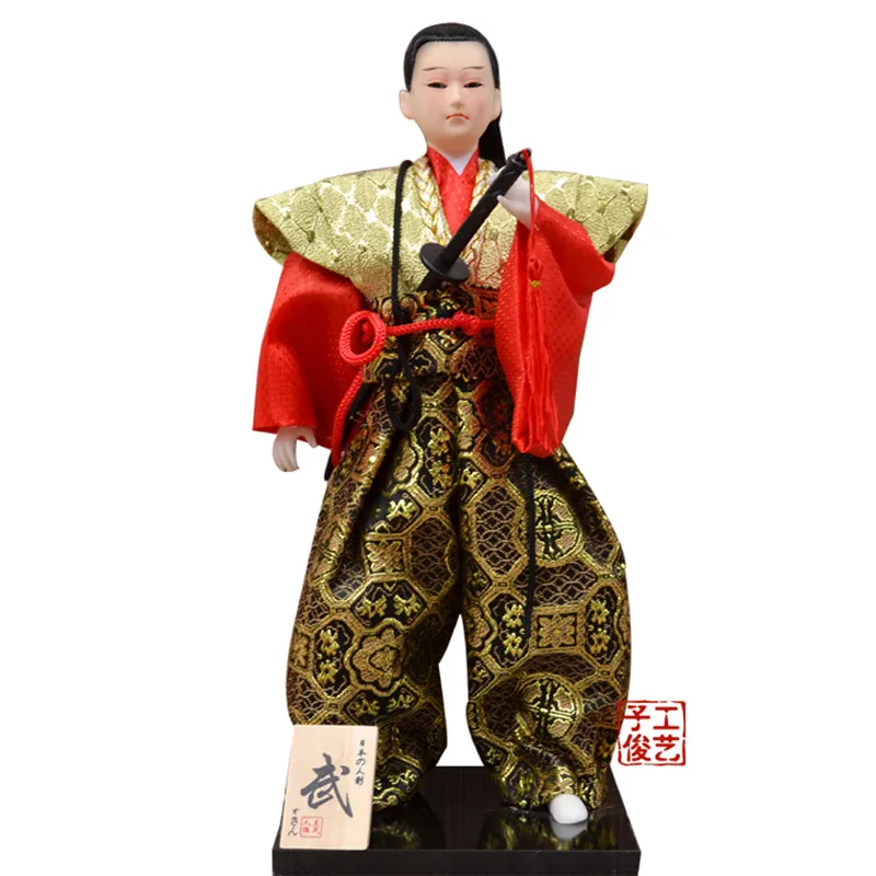 Japanese Ninja Samurai Dolls Model Family Ornament Room Placement Festive Gift for Boy Japanese Samurai Resin Doll Humanoid Doll