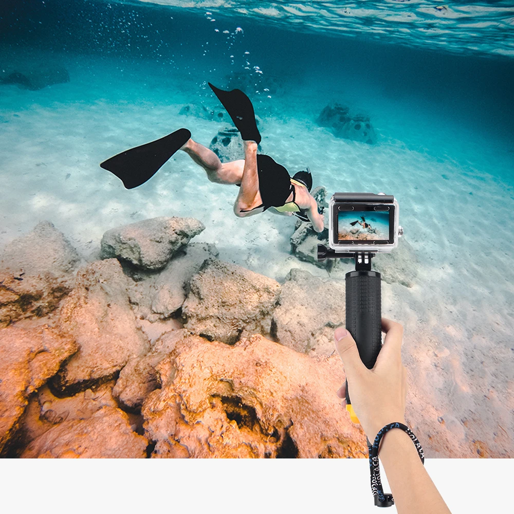 Vamson-고프로 히어로 11 10 9 8 7 6 5 4 용 블랙 방수 플로팅 핸드 그립 수상 스포츠, Yi 4K 고프로 10 VP418 용 DJI 액션 용