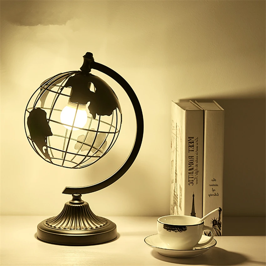 Nordic Modern Table Lamps Personality Minimalist Art Livingroom Bedroom Study Black White Globe Bedside Lamps Table Lights #3