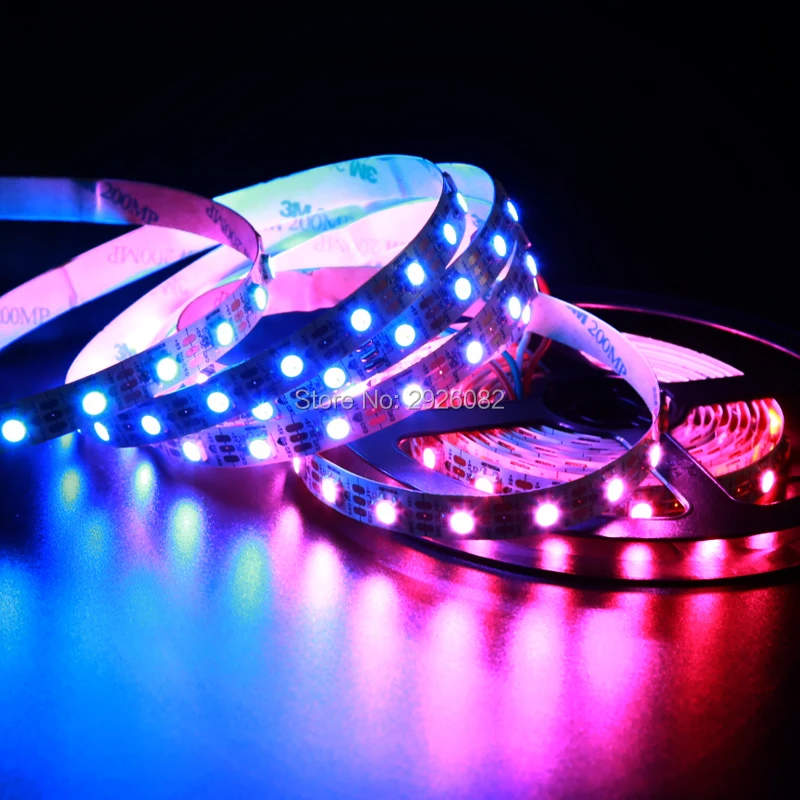 96LEDs/M SK6812 Full Color RGB LED Strip Addressable WS2812B Digital Flexible Tape TV Pixel Lamp White PCB Non-waterproof IP20