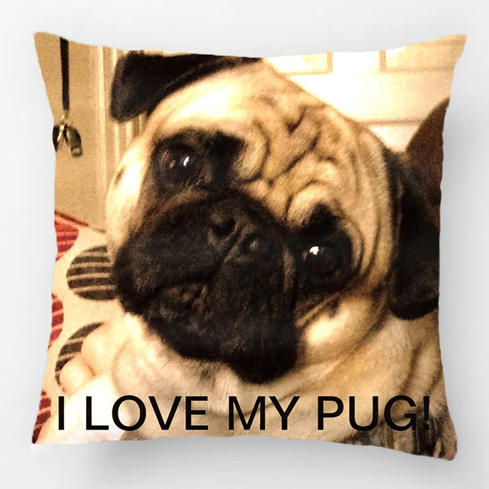 

Pug Pillow Cushions Wedding Decorative Cushion Cover Pillow Case Customize Gift High-Quility By Lvsure For Sofa Seat Pillowcase