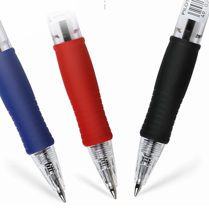 9 Pieces Pilot BPGP-10R SUPER GRIP Ballpoint Pens Ball Point Pen transparent plastic 0.7mm Office School Supplies