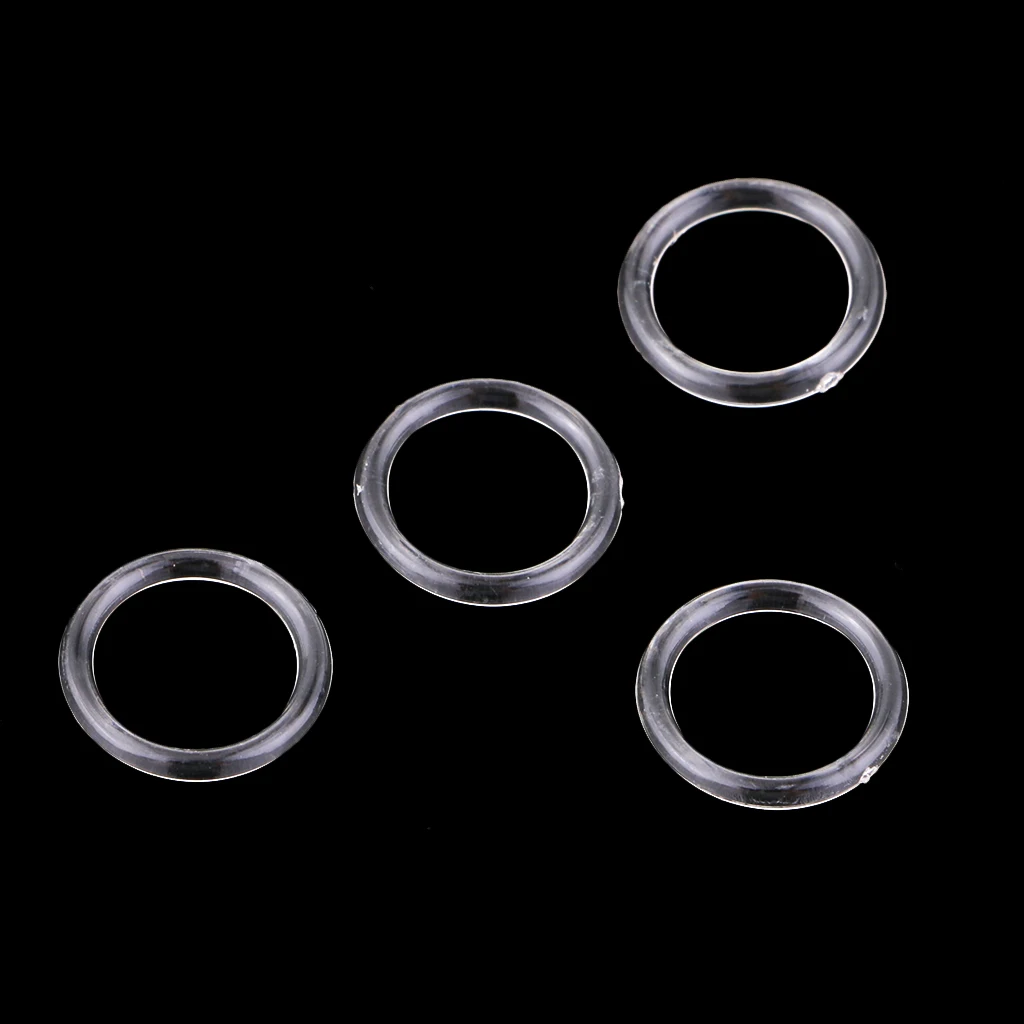 100pcs Clear Nylon Bra Strap Adjuster Slider O Ring Lingerie Sewing Crafts Bra Straps Slide Buckle