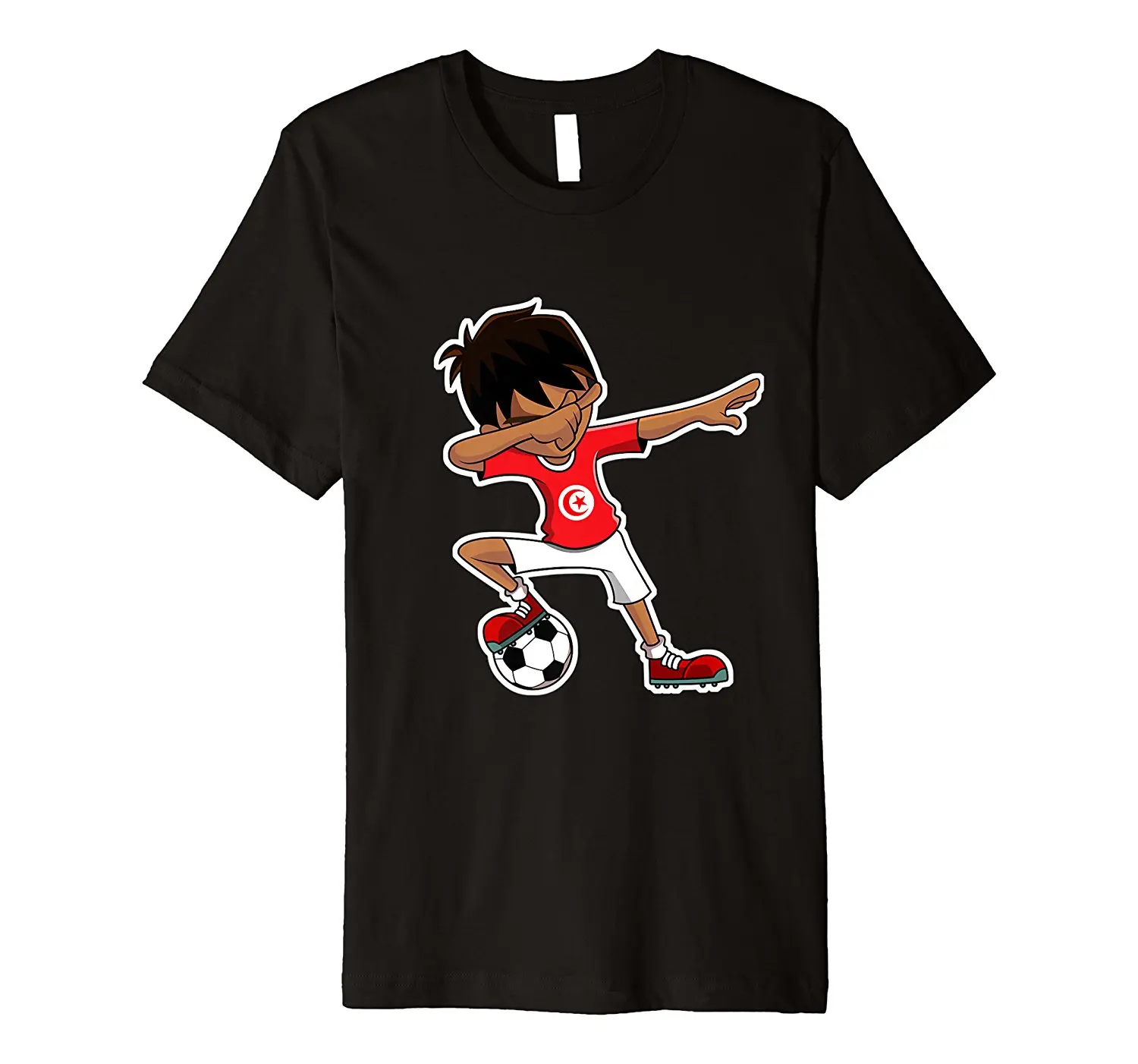 2019 Men Hip Hop Fashion Casual Tee Shirt for Men Dabbing Soccers Boy Jersey Shirt, Tunisia Flag Footballer Make Shirts