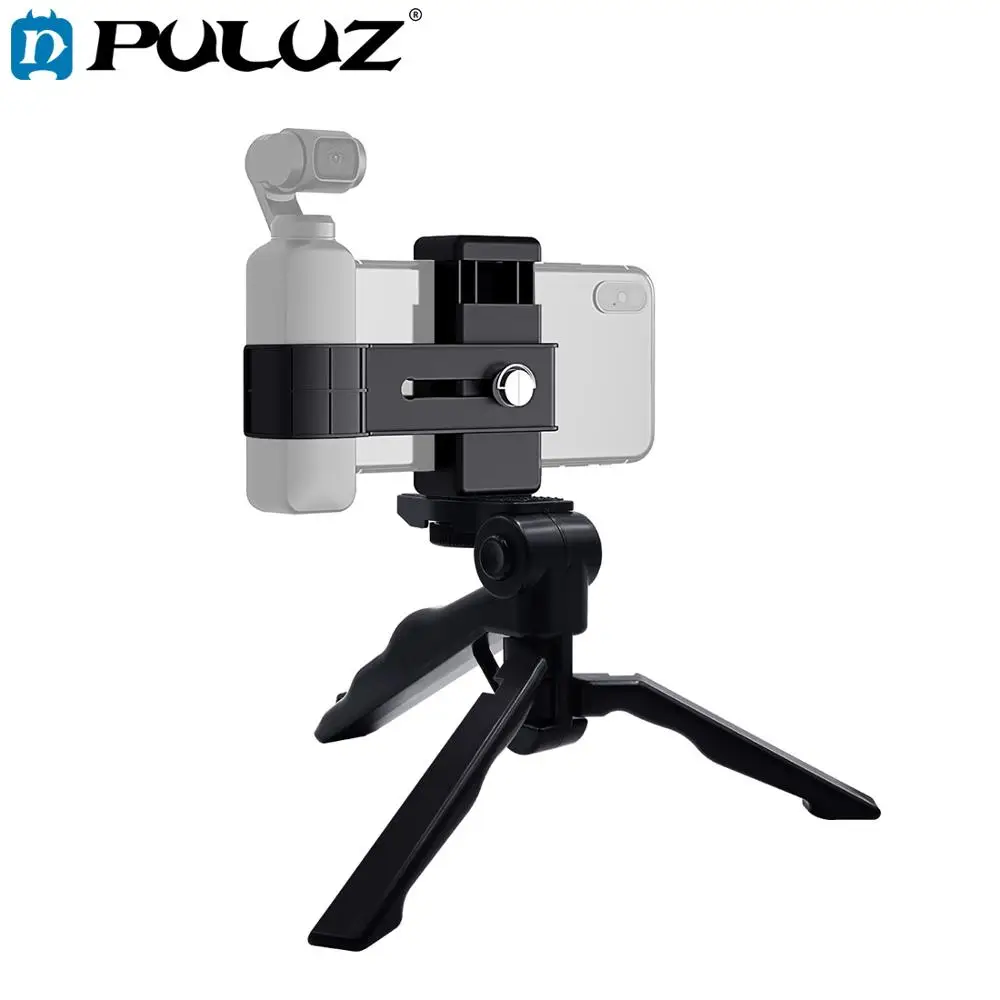 puluz-bracadeira-de-fixacao-para-celular-de-1-4-polegadas-suporte-tripe-dobravel-kits-de-montagem-para-dji-osmo-pocket-pocket-2-acessorios