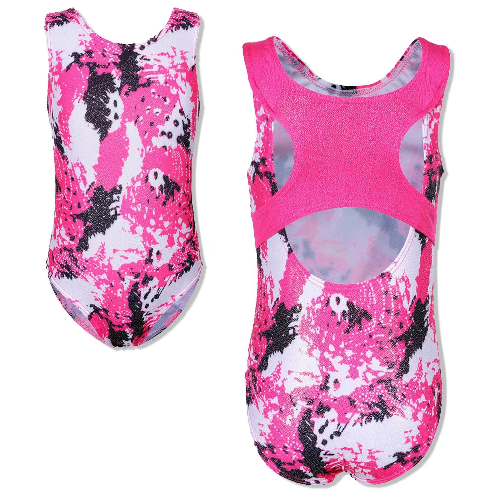 BAOHULU Sleeveless Girls Gymnastic Leotards Tank for 3-12Y Kids Children Girl Ballet Gymnastics Training Biketard Dance Costume