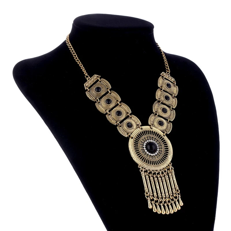 LOVBEAFAS Fashion Bohemian Collier Maxi Statement Long Necklaces & Pendants Tassel Vintage Collar Necklace Women Jewelry