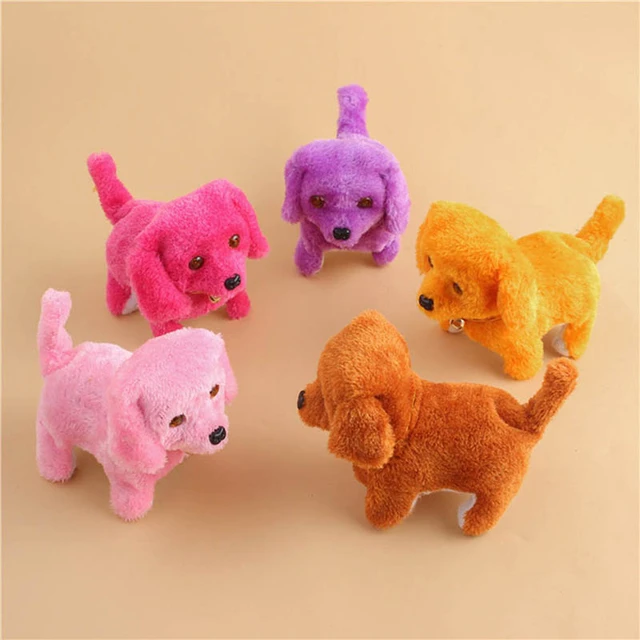Cute Walking Barking Toy Funny Electric Short Floss Electric Moving Dog Children Kids Toys M09 AliExpress