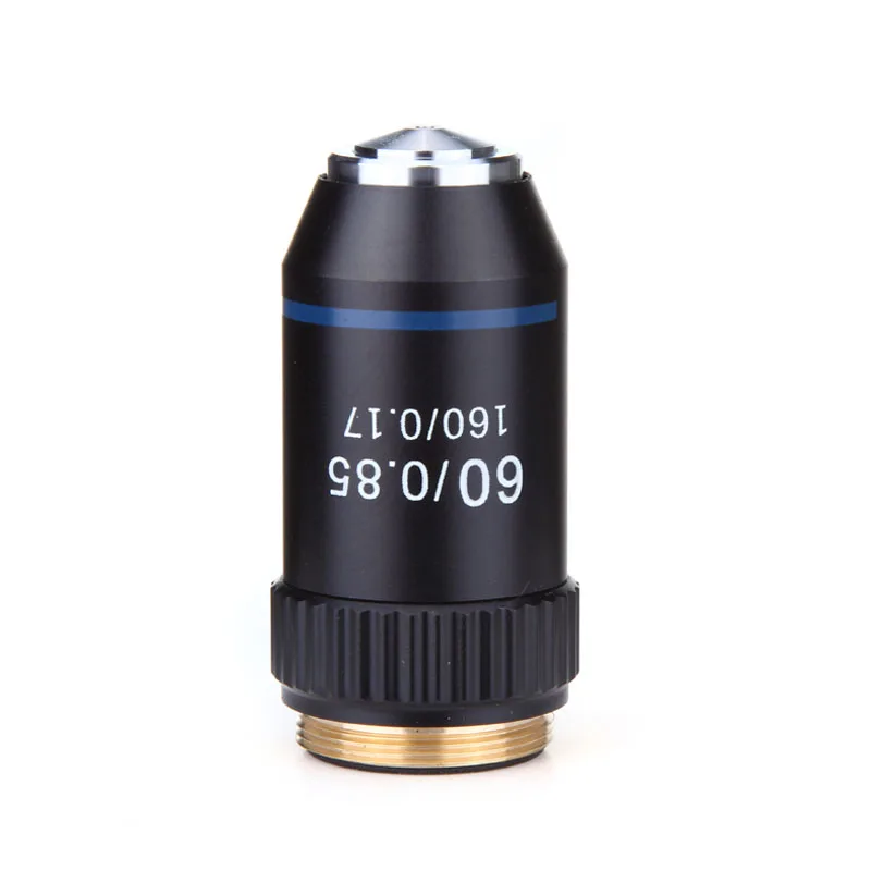195 nero acromatico obiettivo 4X 10X 20X 40X 60X 100X microscopio di alta qualità ottica obiettivo RMS 20.2mm parti dell'obiettivo