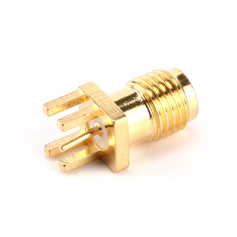 20Pcs SMA Female Jack Connector For 1.6mm Solder Edge PCB Straight Mount Gold plated RF Connectors Receptacle Solder