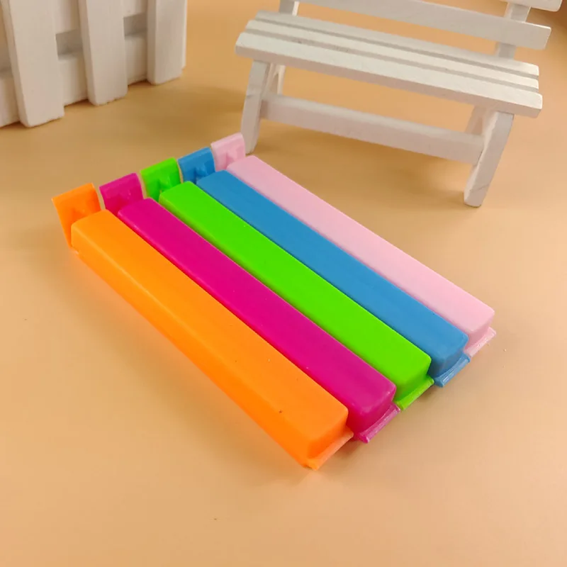 10Pc/Lot Househould Food Snack Storage Seal Sealing Bag Clips Sealer Clamp Food Bag Clips Kitchen Tool Home Food Close Clip SeaL