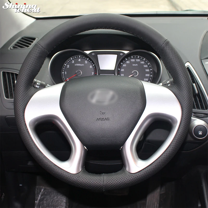 

Shining wheat Hand-stitched Artificial leather Car Steering Wheel Cover for Hyundai ix35