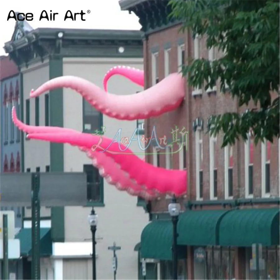 Giant Building Party Decoration Inflatable Devilfish Claw Pink Octopus Legs/River Monsters by Professional Factory