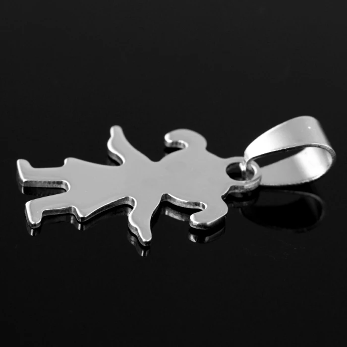 

30pcs 18*25mm fashion Mirror polishing Stainless Steel plain baby girls charms Pendant jewelry accessories