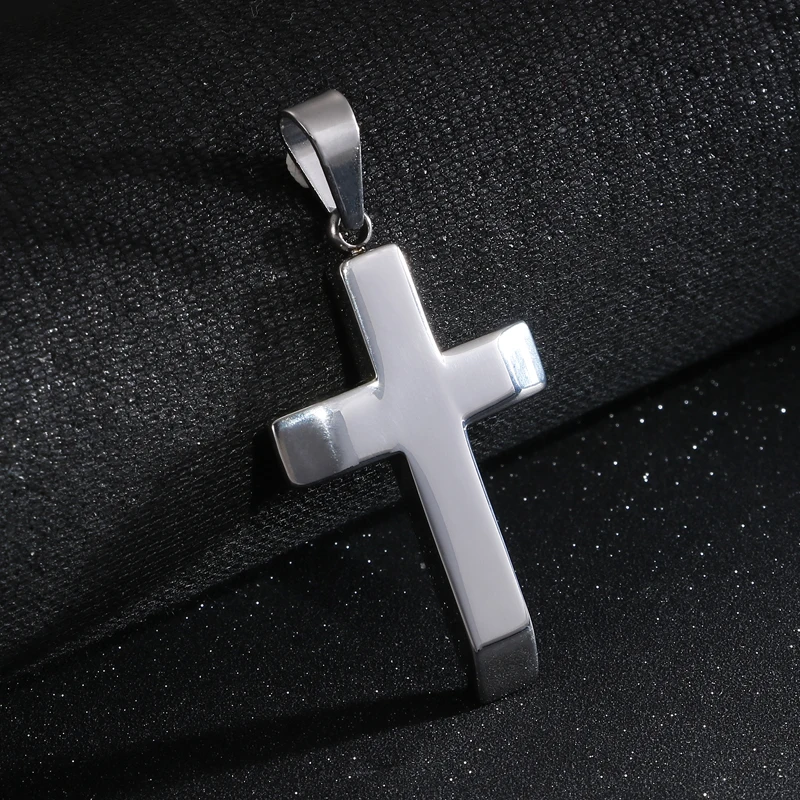 Kalen New Link Chain Homme Cross Choker  Stainless Steel 36*25mm Pendant Necklaces For Men Party Jewelry Collares Kolye