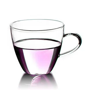 

4PCS/LOT 150ML heat resistant glass material handle tea cups single layer cup OS 0067