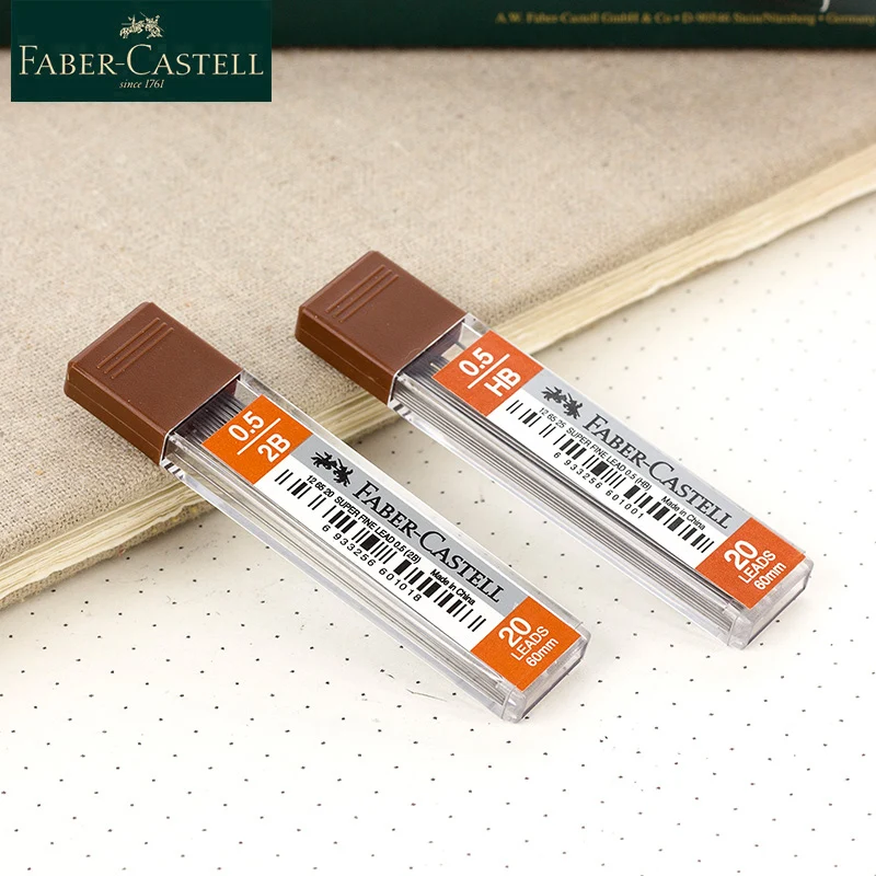 Faber Castell 1265 0.5mm 2B/HB Pencil Refill 10Boxes/Set Faber-Castell Mechanical Pencil Lead Refills Pencil Lead Core