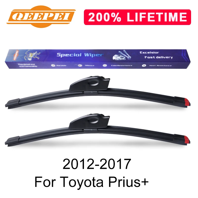 

QEEPEI Replace Wiper Blade For Toyota Prius+ 2012-2017 Silicone Rubber Windshield Windscreen Wiper Auto Car Accessories