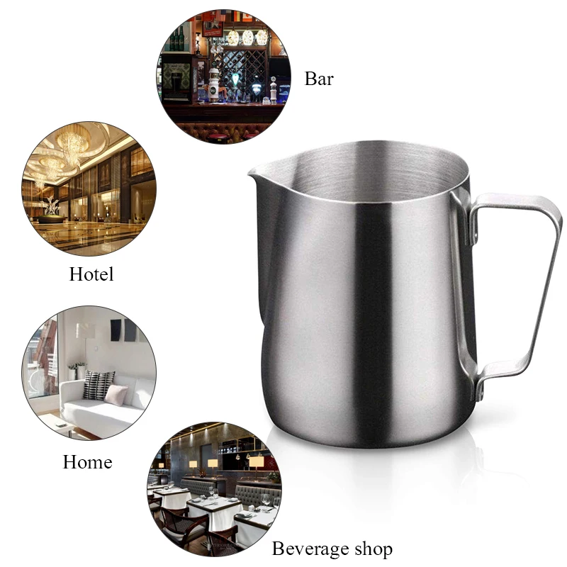 Stainless Steel Milk Frothing Pitcher Espresso Coffee Pitcher Barista Craft Latte Cappuccino Milk Cream Cup Frothing Jug Pitcher