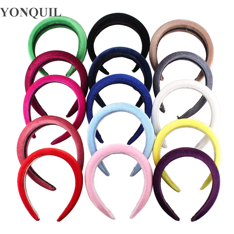 

High Quality Thick Velvet Headbands 4CM New Fashion Round Vintage Accessories Hair Band Headwear Plastic Hairbands Ladies