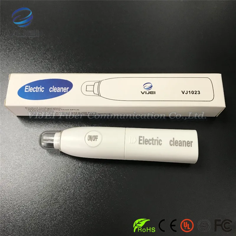 Optical Fiber Fusion Splicer Electrode Cleaning Electronic Pen with 6 pcs Cleaning Heads Automatic Electrode cleaning Tool