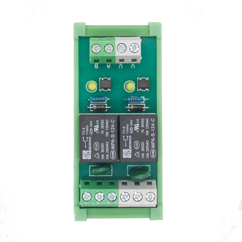 2 channel T73 AC/DC 12V DIN Rail Mount Relay Module