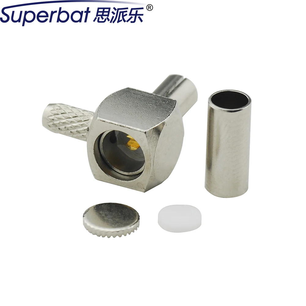 Superbat TS-9 Crimp Male Right Angle RF Connector for GSM 4G Antenna Booster Wireless