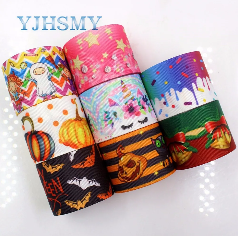 YJHSMY G-18914-1119,10 yards,38 mm Lava series Ribbons Thermal transfer Printed grosgrain,Gift wrapping DIY Handmade materials