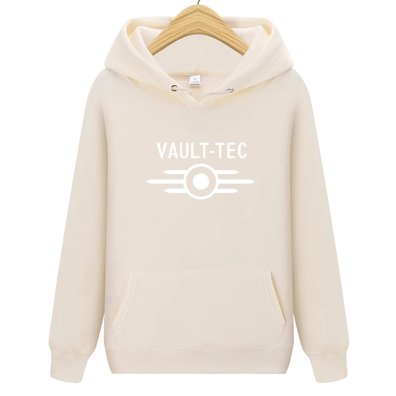 Hoodies Mens Fashion Vault Tec logo Brand Letter Hoodie Casual Sweatshirt Men Cotton high quality Print Sweatshirts Male Hood