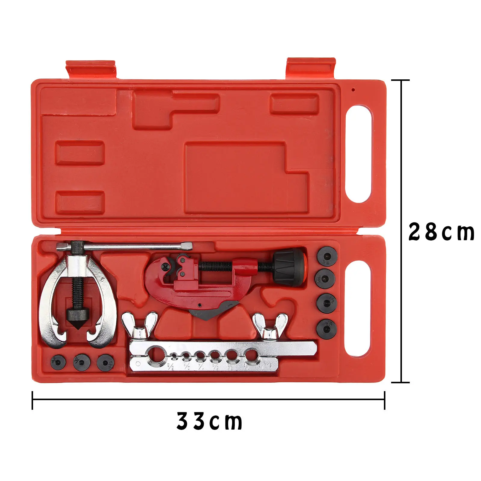 10 Metric Flaring Tool Kit Brake Pipe Repair Tool Set Tube Cutter With Storage