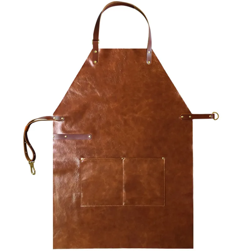 

Full Grain Cow Leather Apron Barista Bartender Chef Cafe Bistro Catering Uniform Barber Salon Tattoo Shop Carpenter Work wear L3