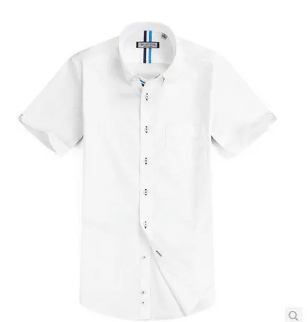 SmartFive 100% Cotton White Shirt Men New 2022 Summer Short Sleeve Shirt Slim Fit Casual Business Shirts Men