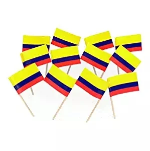 Mini Colombia Toothpick Flag 500 Pcs Paper Food Picks Cake Toothpicks Paper flags Party Cupcake Decoration Fruit Cocktail Sticks