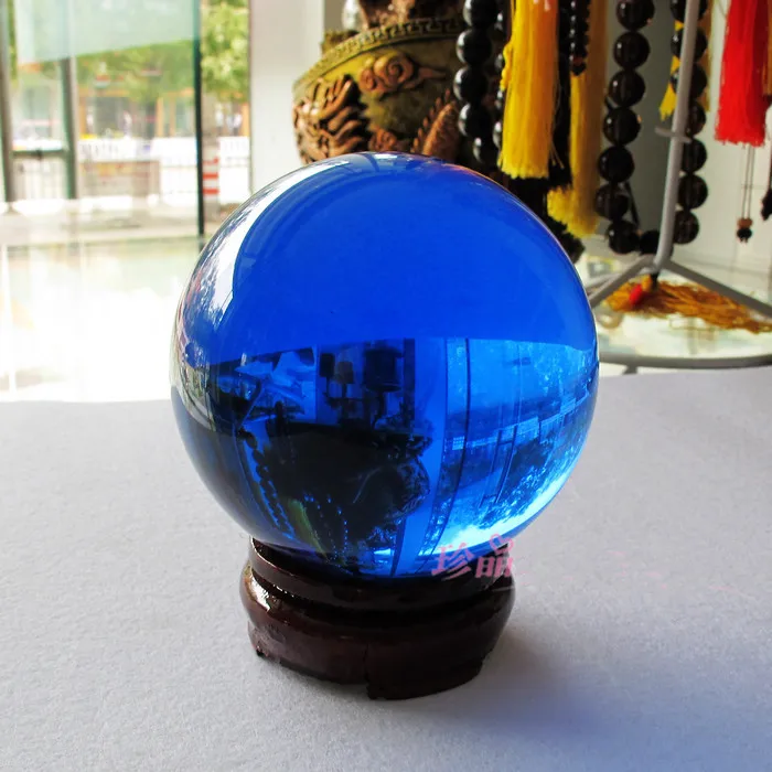 60mm Awesome Blue Crystal Ball Sphere Healing K9 Crystals Ball Healing Magic Sphere Stone Decor