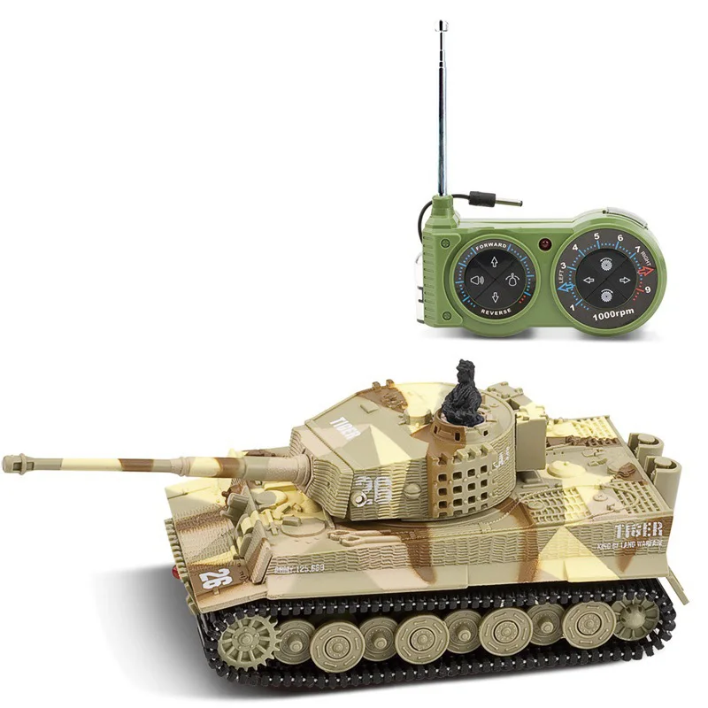 Remote Control Mini Tank 1:72 Simulation German Tiger Tank Military Model With Sound Mini Tank Remote Control Car Children\'s Toy