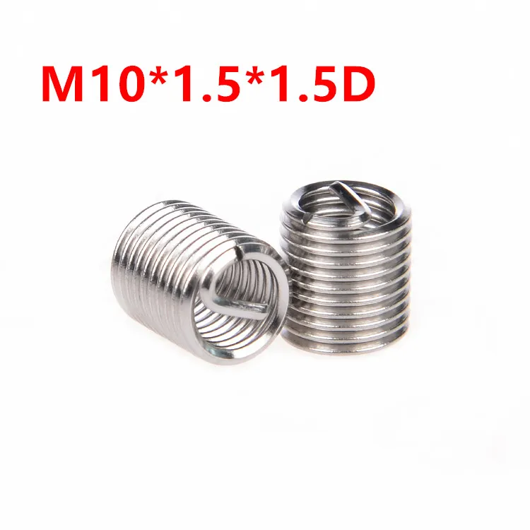 M10 * 1.5 * ND سلك الموضوع إدراج ، m10x1.5 سلك المسمار كم ، M10 المسمار جلبة Helicoil سلك الموضوع إصلاح إدراج SUS304