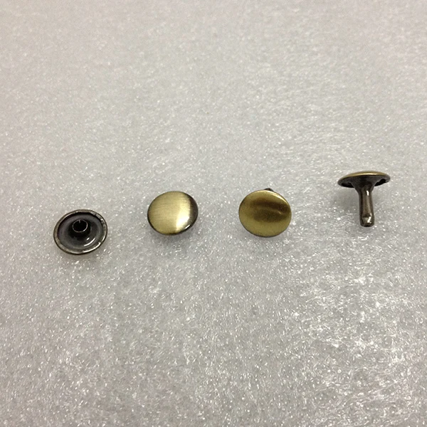 12 mm Antique Brass Round Cap Double Headed Metal Rivets