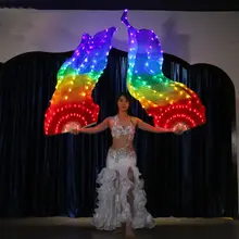 LED Silk Fan Veil for Bellydance #4